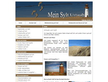 Tablet Screenshot of mein-sylt-urlaub.com